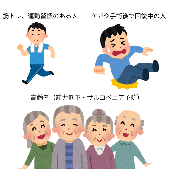 タンパク質が必要な人のイラスト